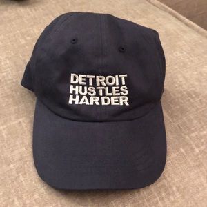 Detroit Hustles Harder dad cap